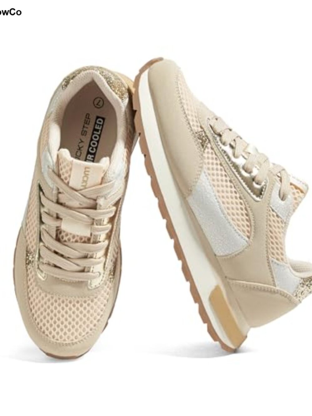 Chunky Fashion Sneakers Removable Cushion Insole Dual Lace Casual Walking Shoes